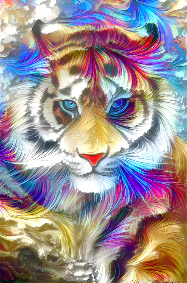 Multicolored tiger