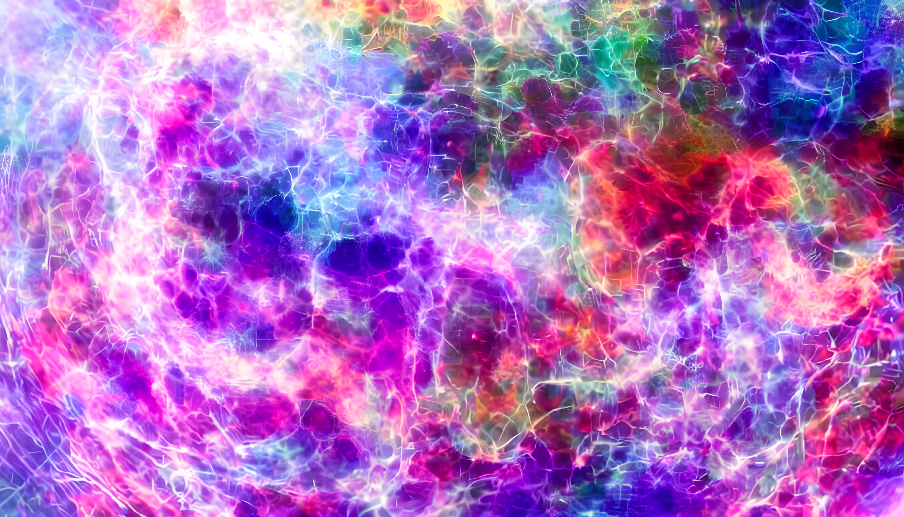 Colorful Abstract Art: Purple, Blue, and Pink Swirls with Cosmic Nebula Vibes