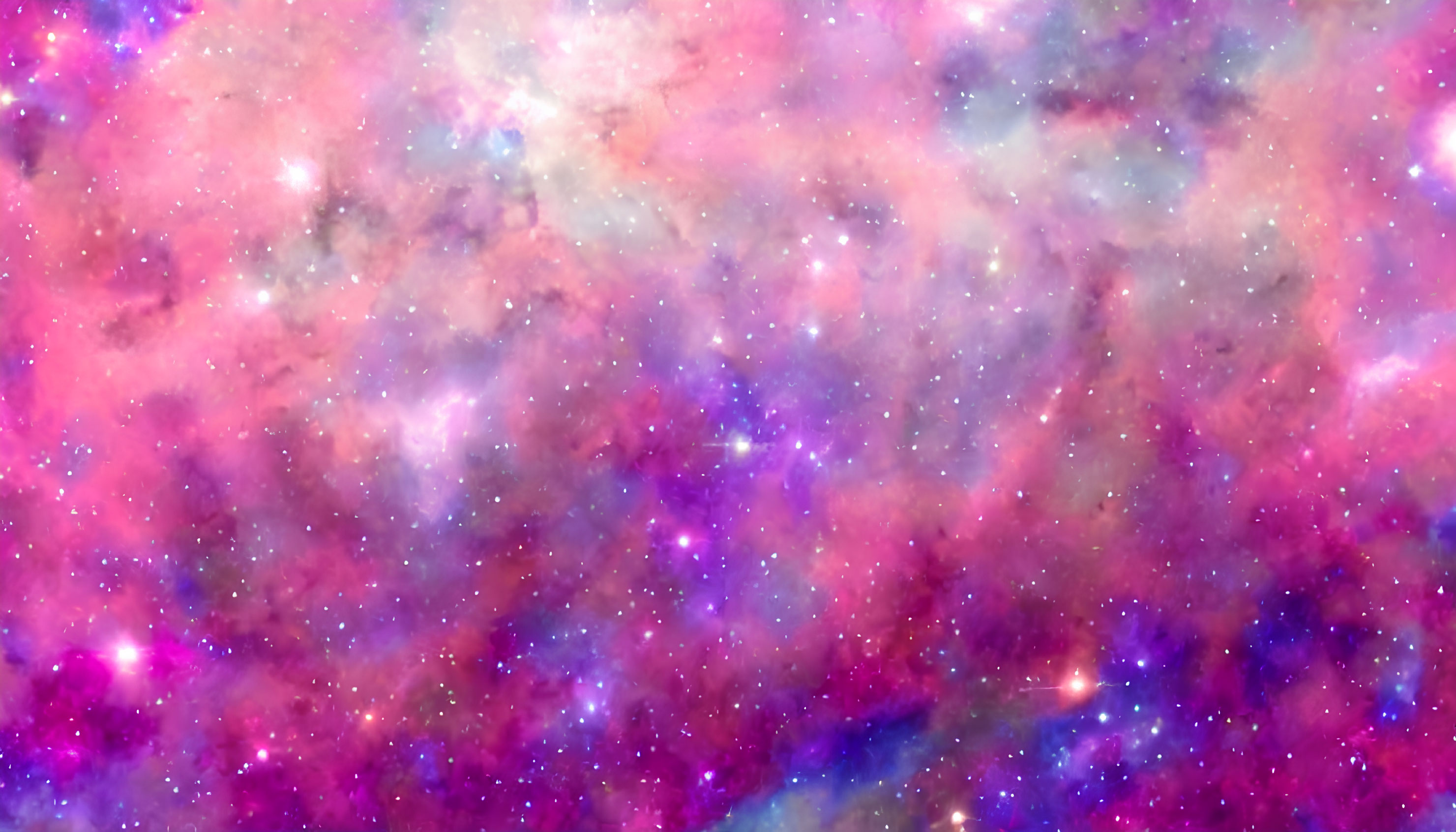 Colorful Pink, Blue, and Purple Nebula with Stars and Cosmic Dust
