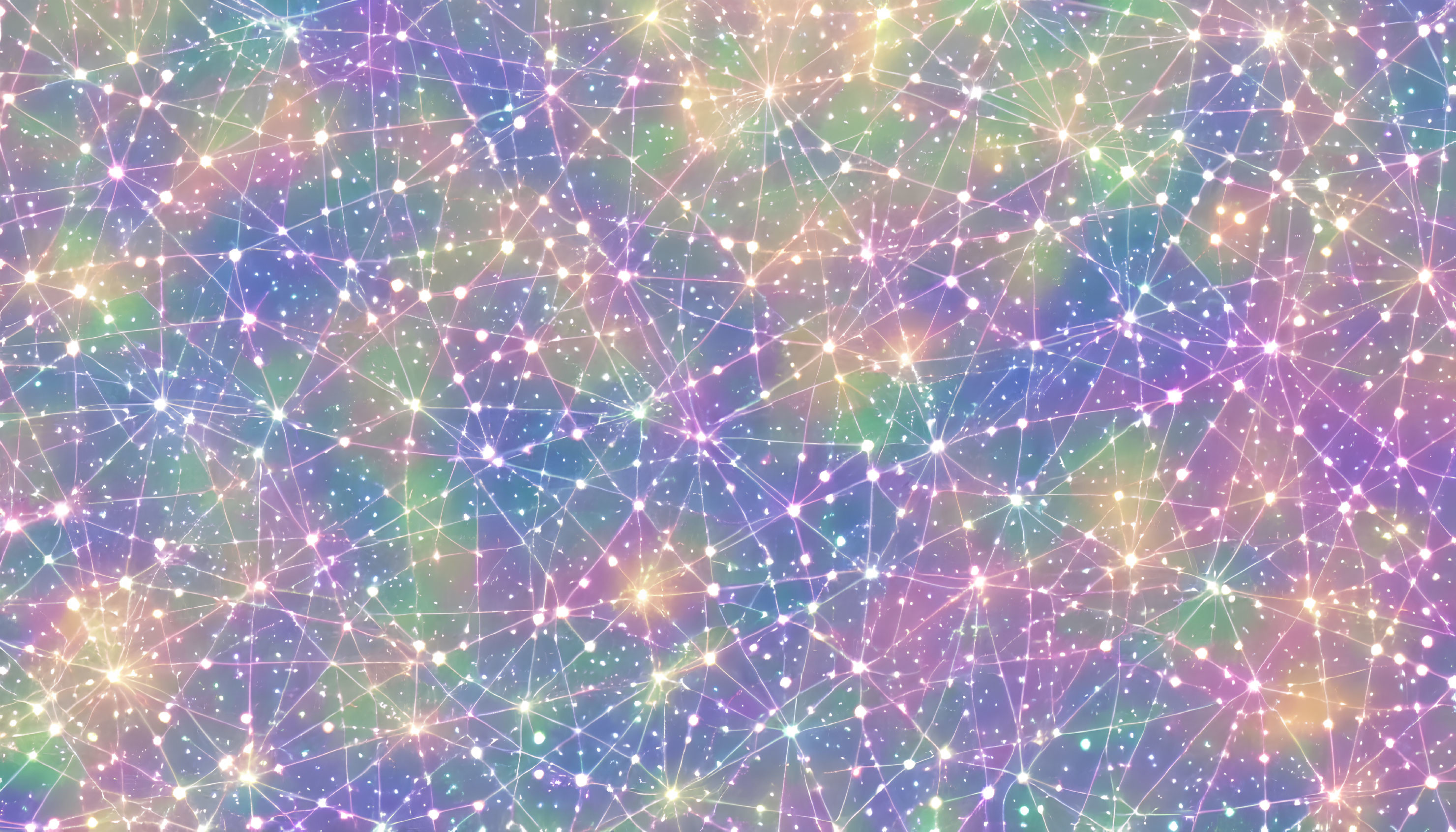 Vibrant background with interconnected lines and twinkling stars