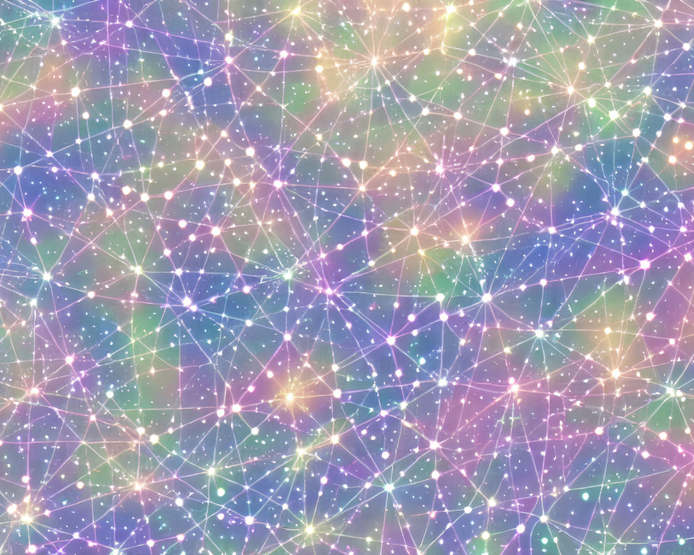 Vibrant background with interconnected lines and twinkling stars
