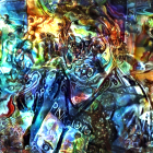 Colorful Abstract Art: Vibrant Circles Creating Bokeh Effect