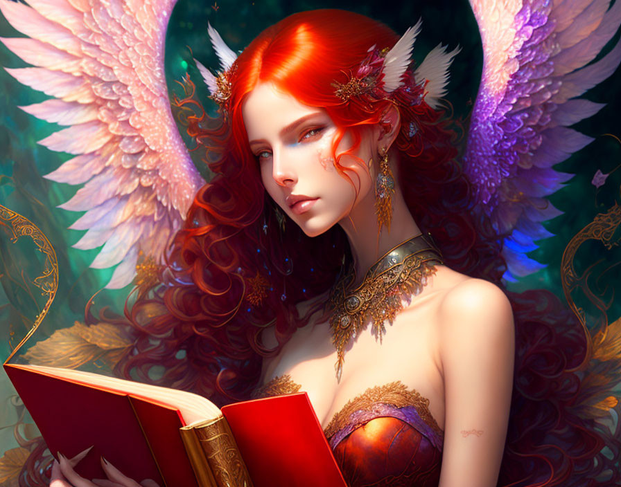 angel with book
