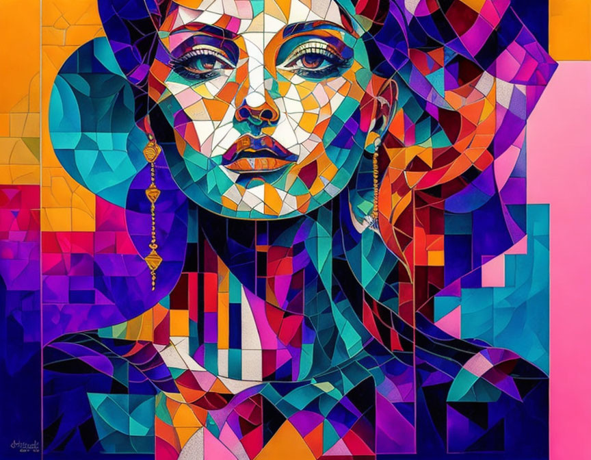 mosaic lady