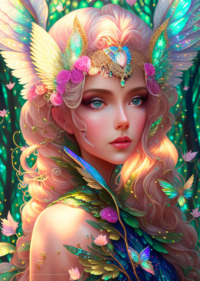 Magical Fairy in forest