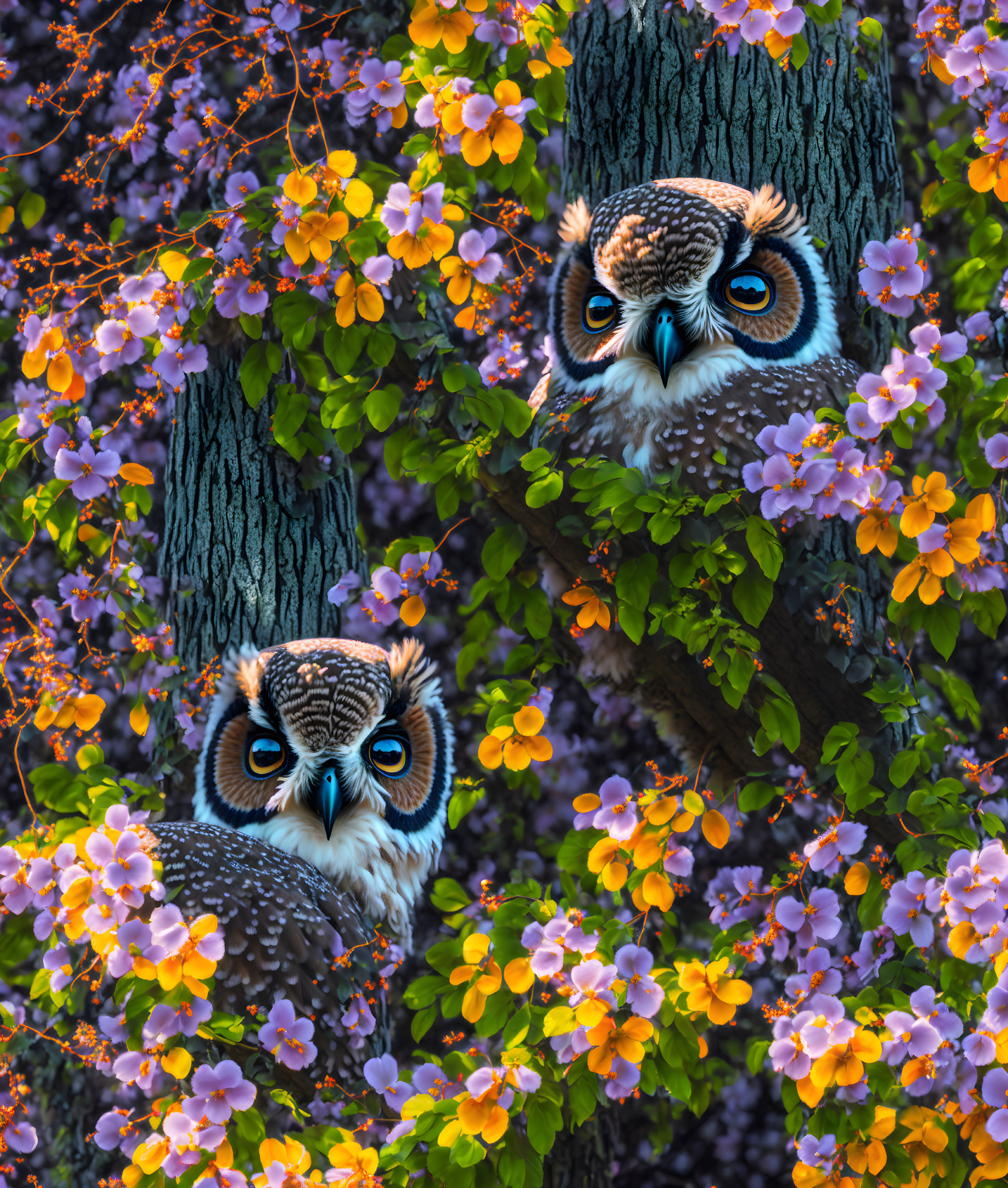 Fluffy Juvenile Owls