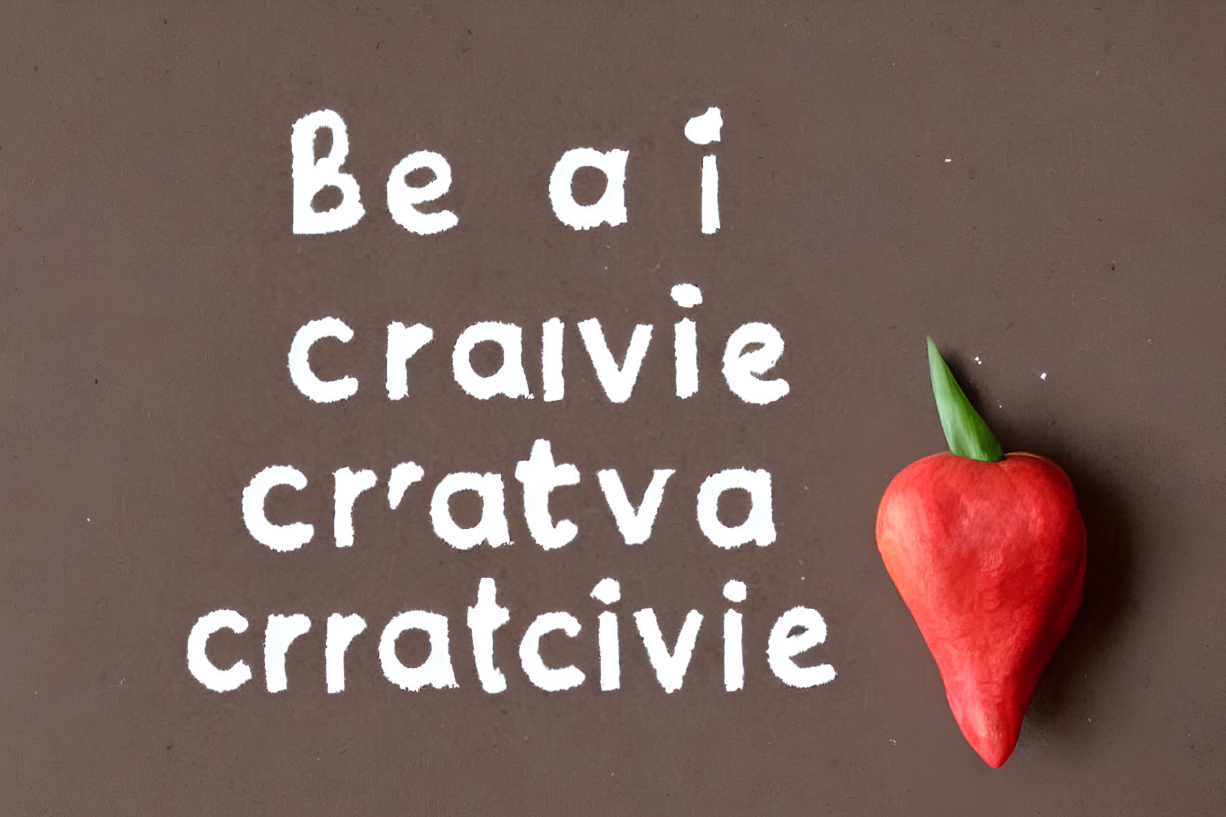 Misspelled text "Be ai crave craive crativa cratcive" with white background
