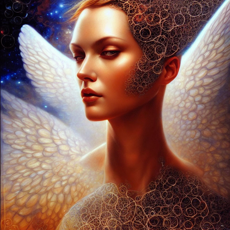 Serenity-themed artwork with female figure and butterfly wings