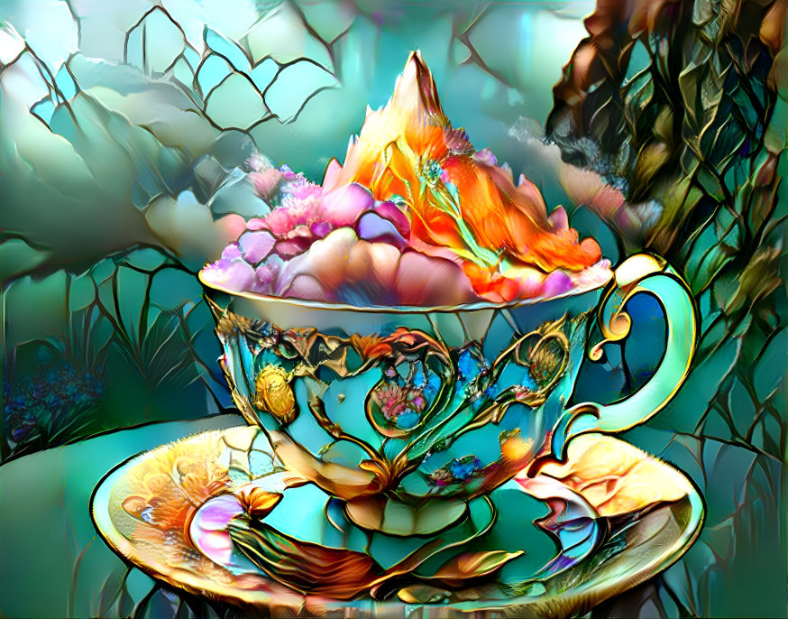 Stain glass storm in a teacup