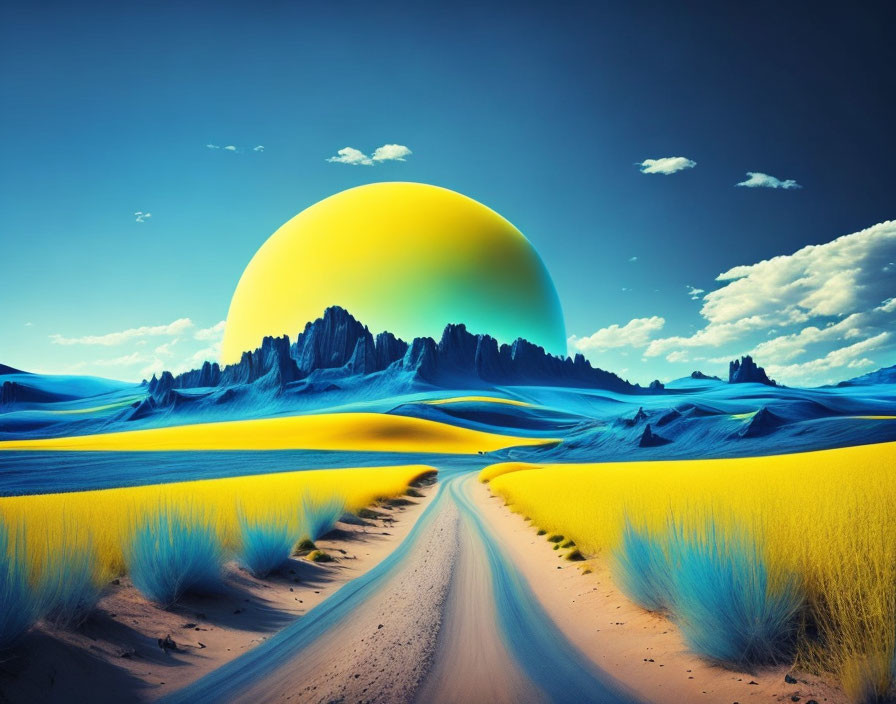 The blue and yellow land 