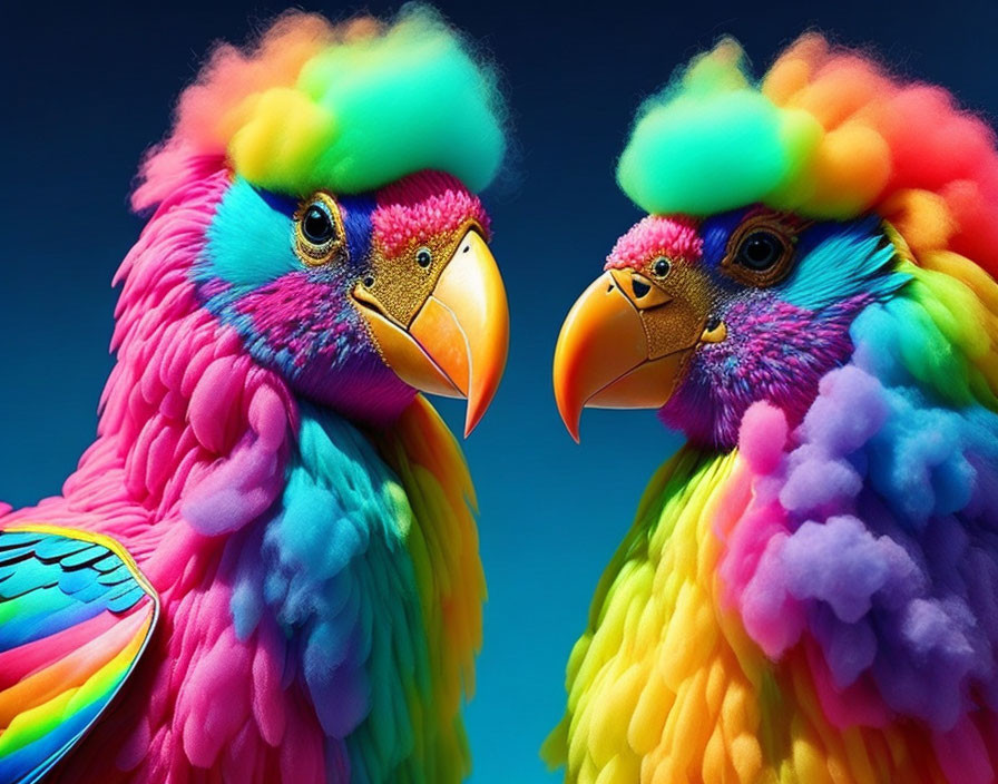 Fluffy gay parrots 