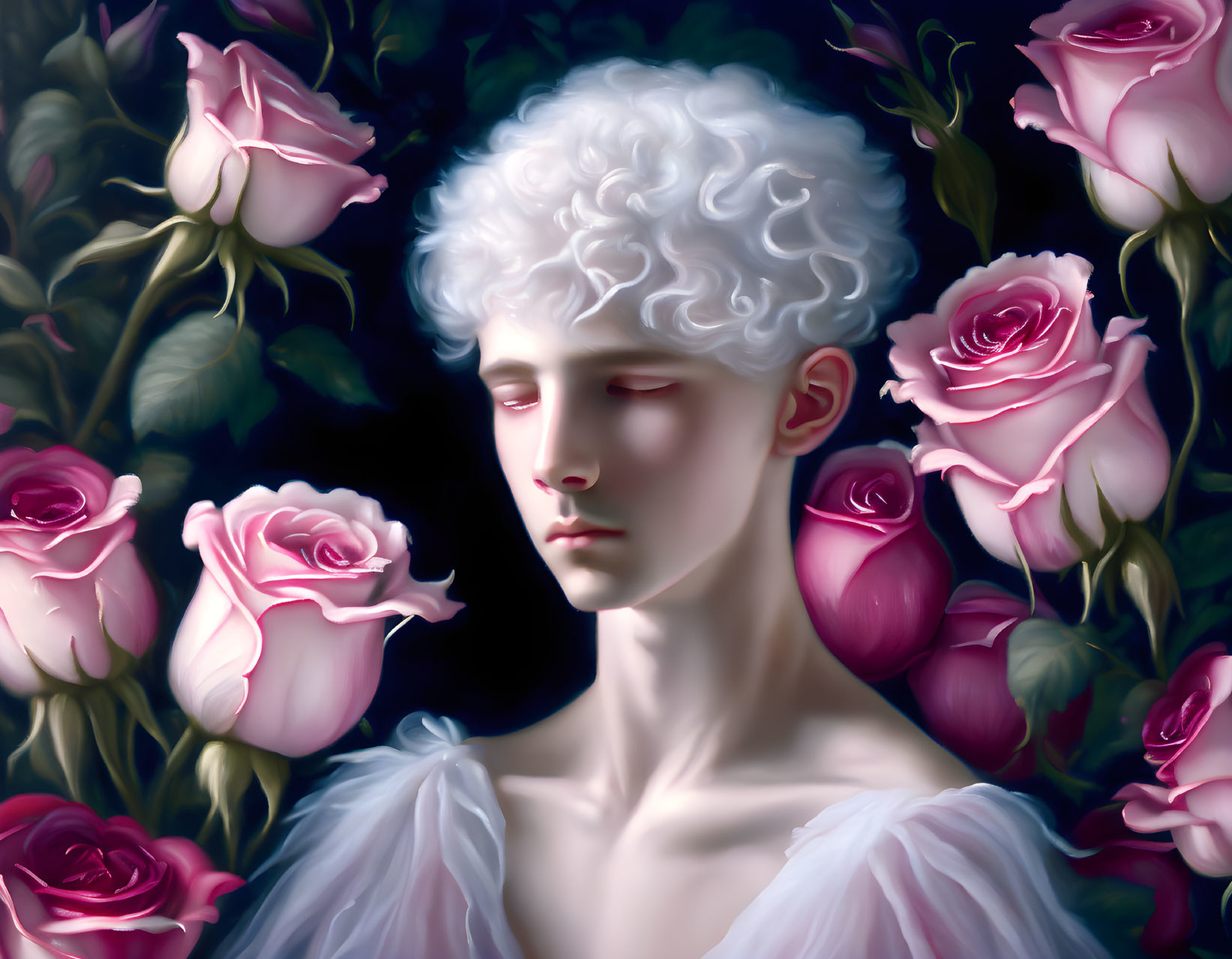 Rose garden angel