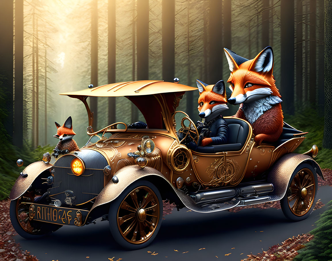A day trip for the fox family 