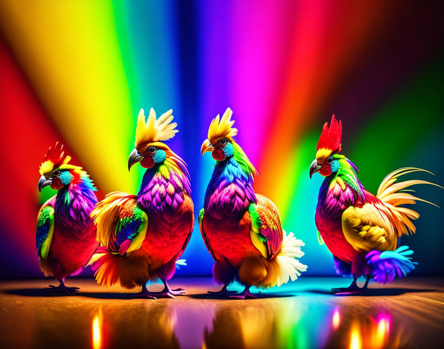 Angry gay chickens on the dancefloor