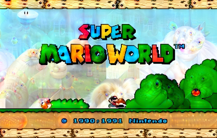 Deepdream Super Mario World Trippy Start Screen