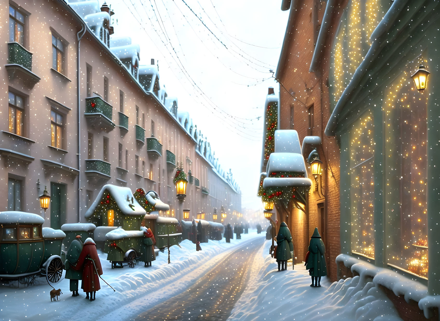 A Polish street before Christmas