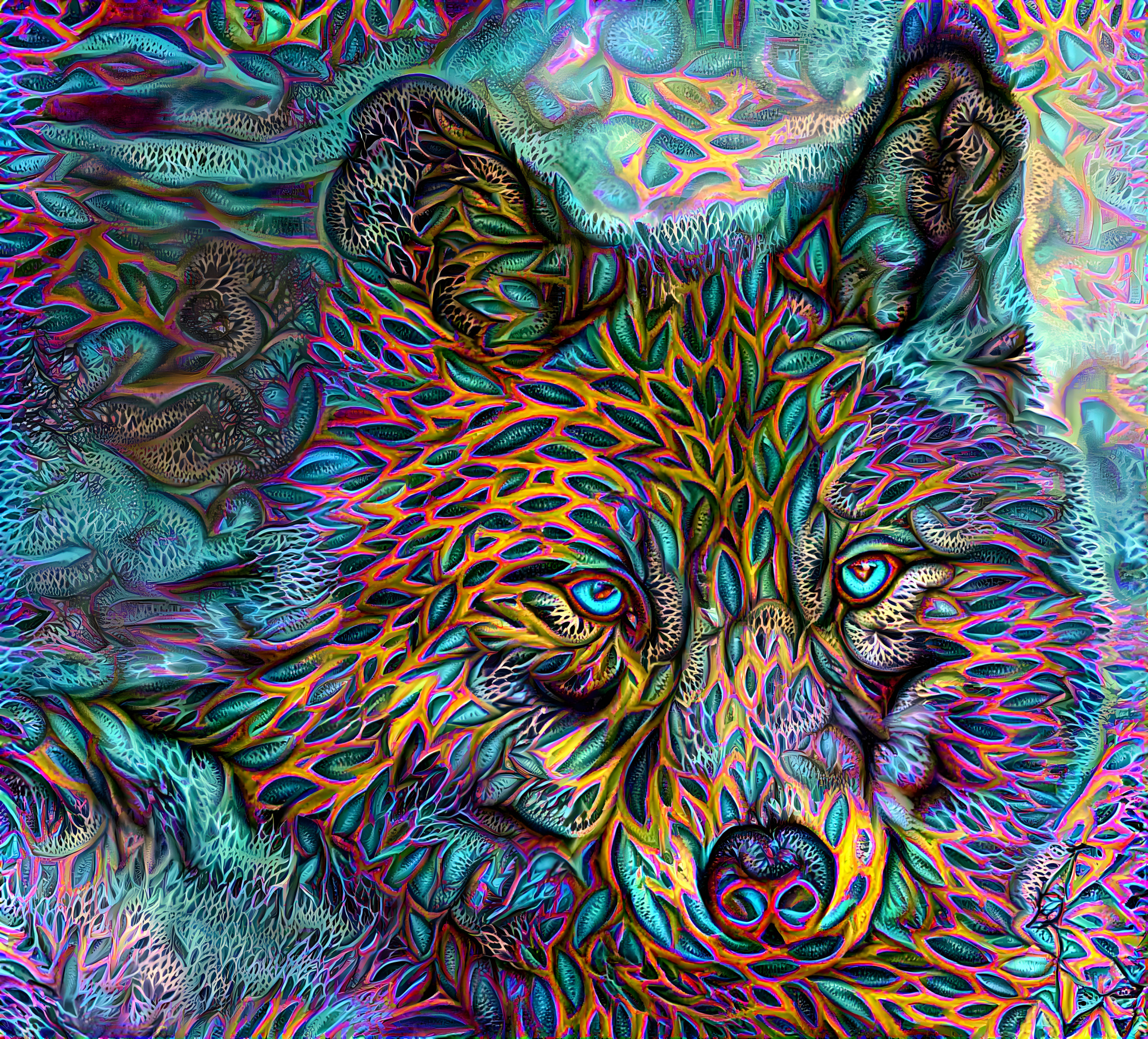 Psychedelic wolf