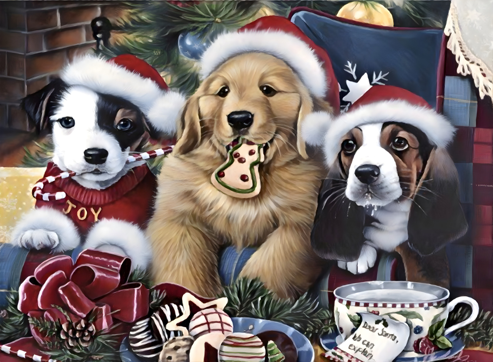 Happy Holiday puppies 