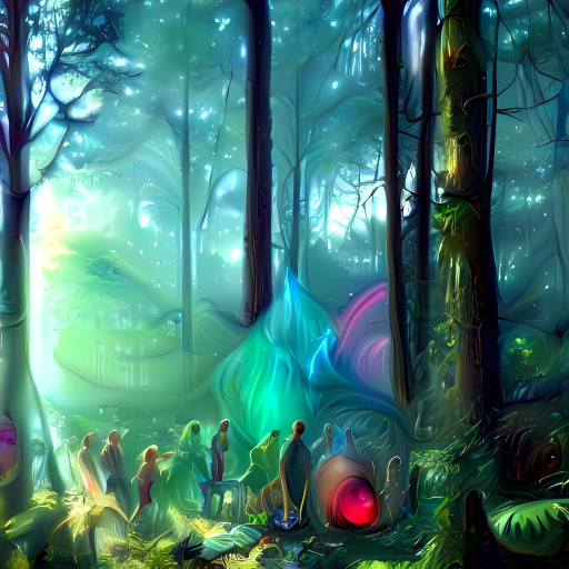 Psychedelic rave party 