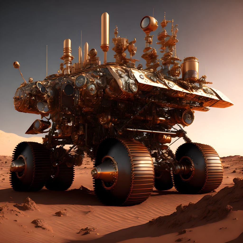 Steampunk Mars rover