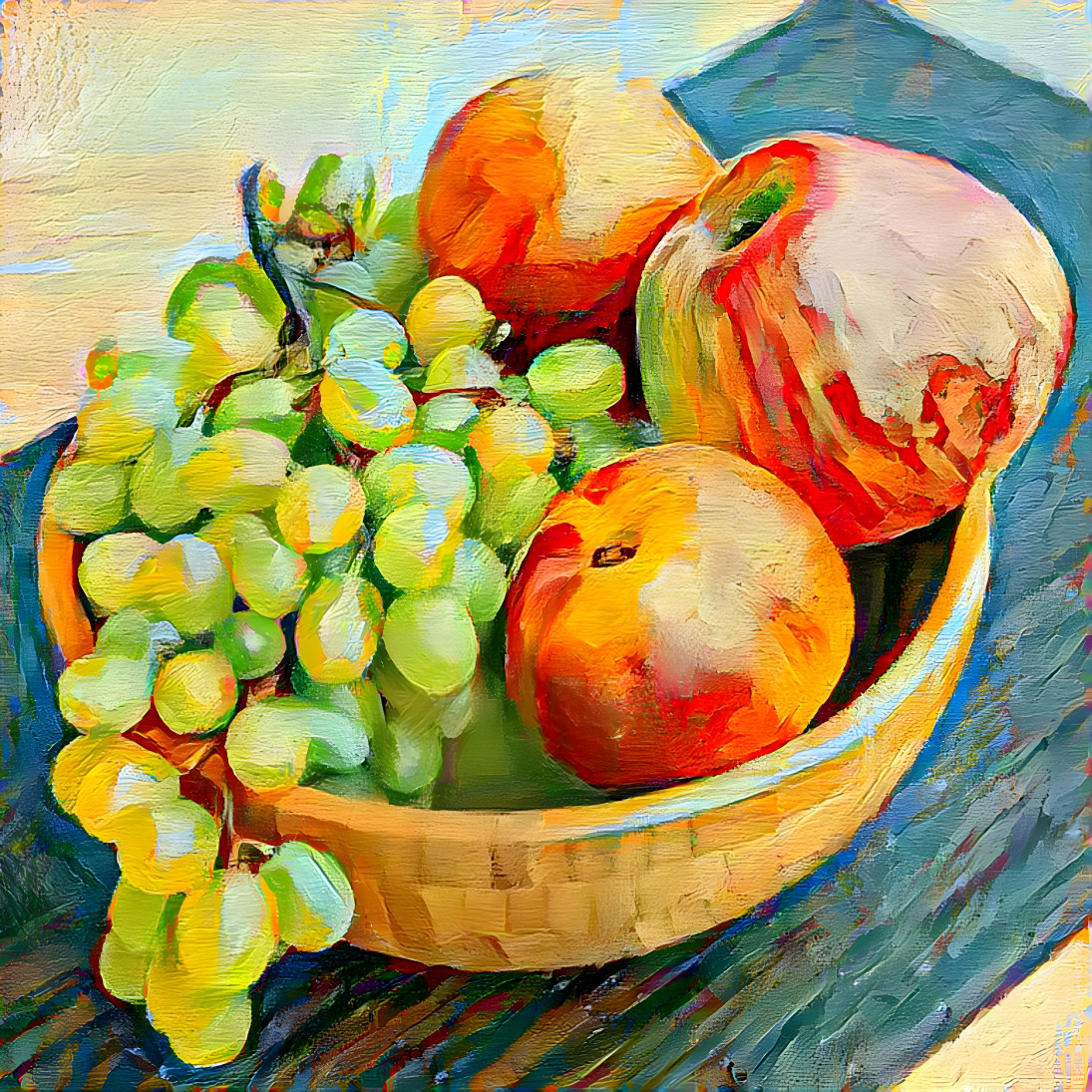Painted Bowl of fruit