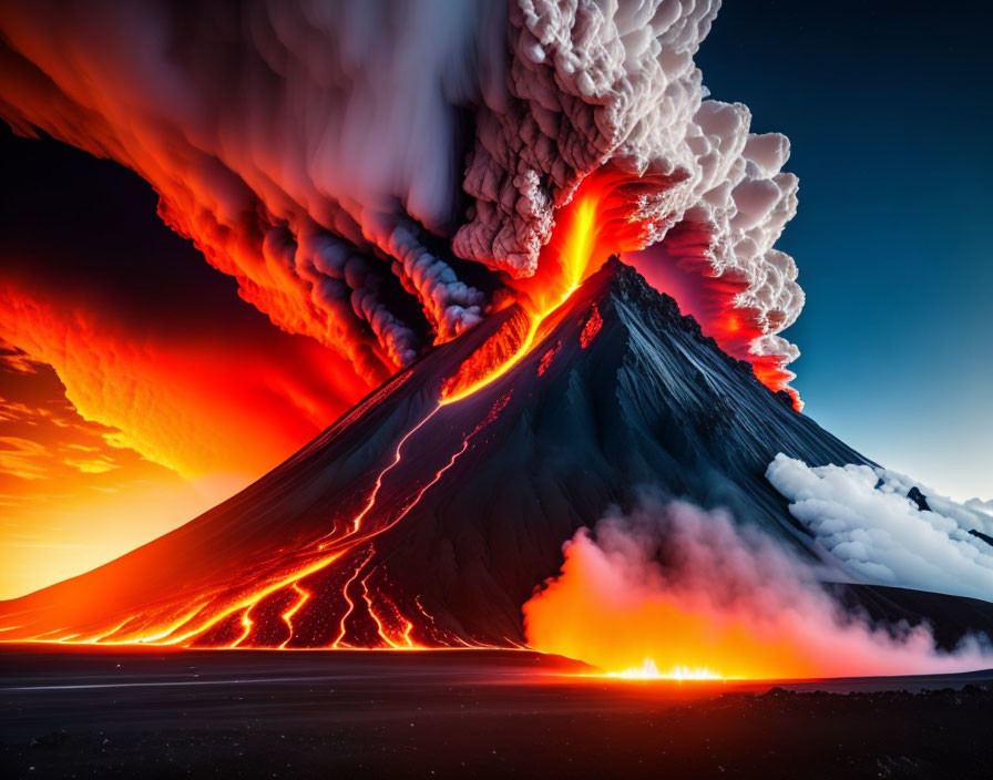Volcanoe explosion