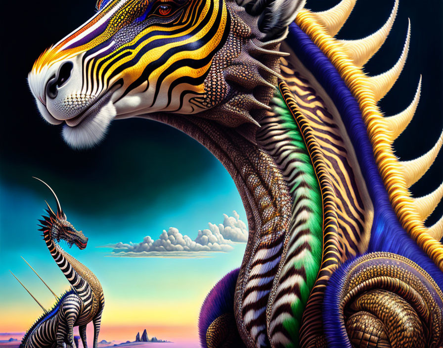 Hybrid Creatures- Zebra/Dragon