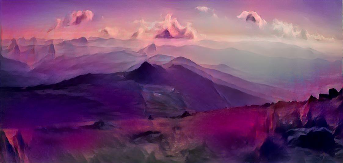 Purple Mountains Landscape 