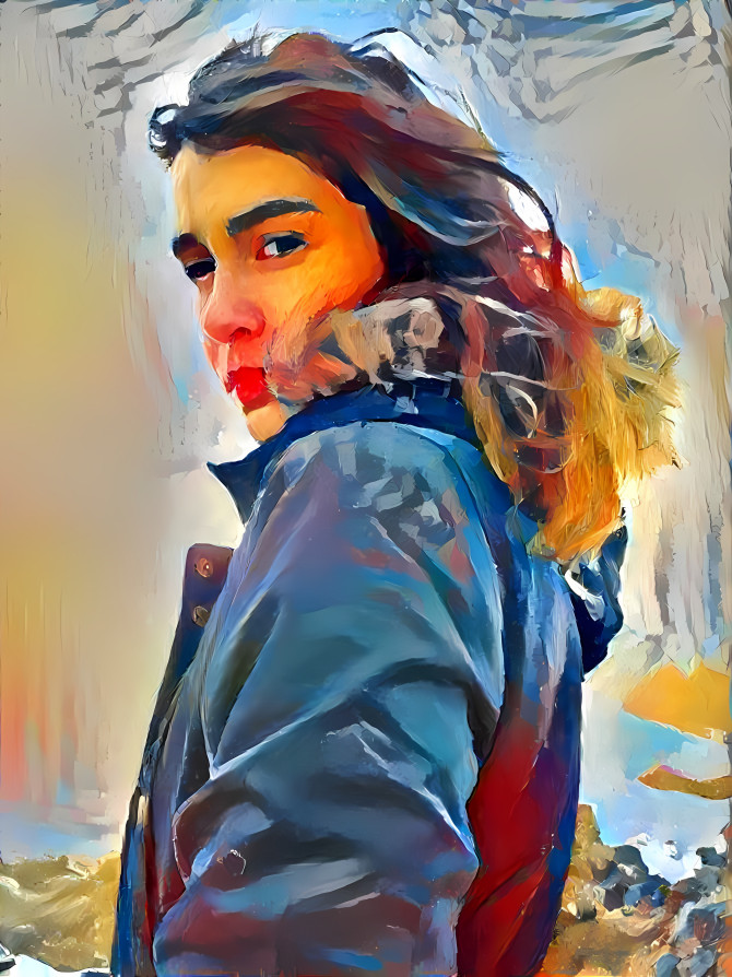 Painting of a beautiful girl
