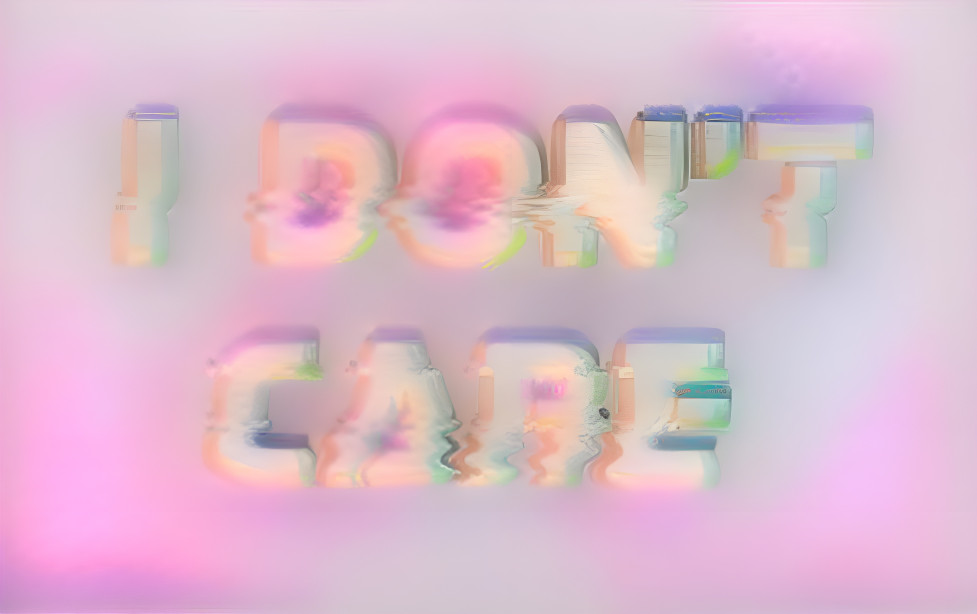 I DON'T CARE!