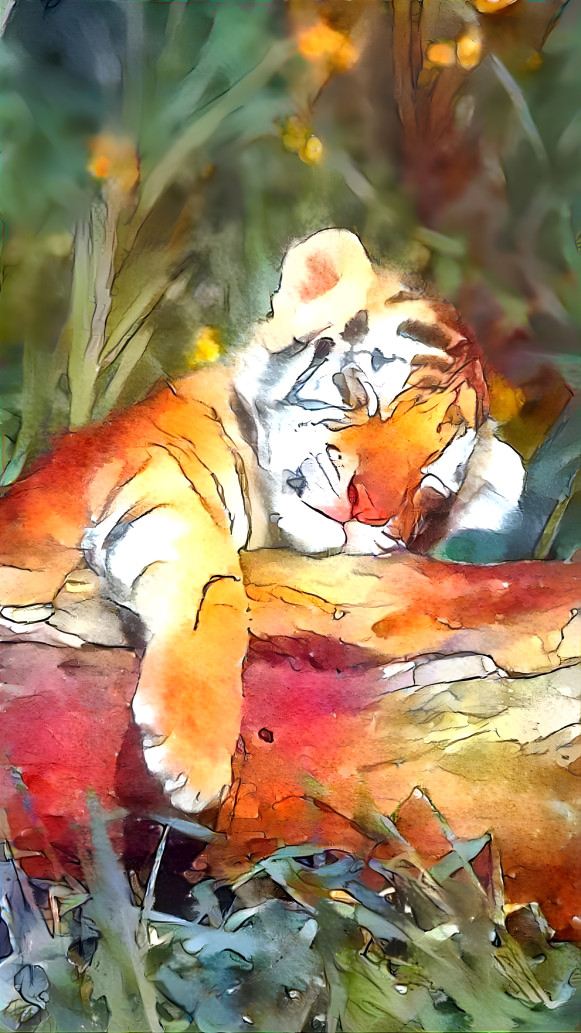 Watercolour Tiger