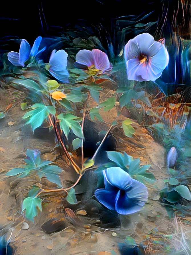 Blue hibiscus