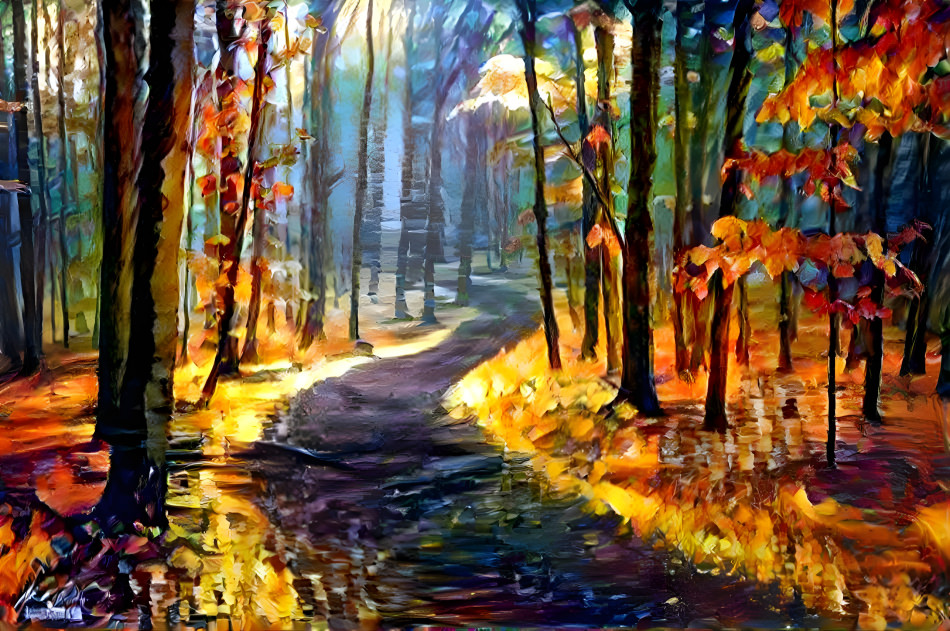 Painted Autumn Path