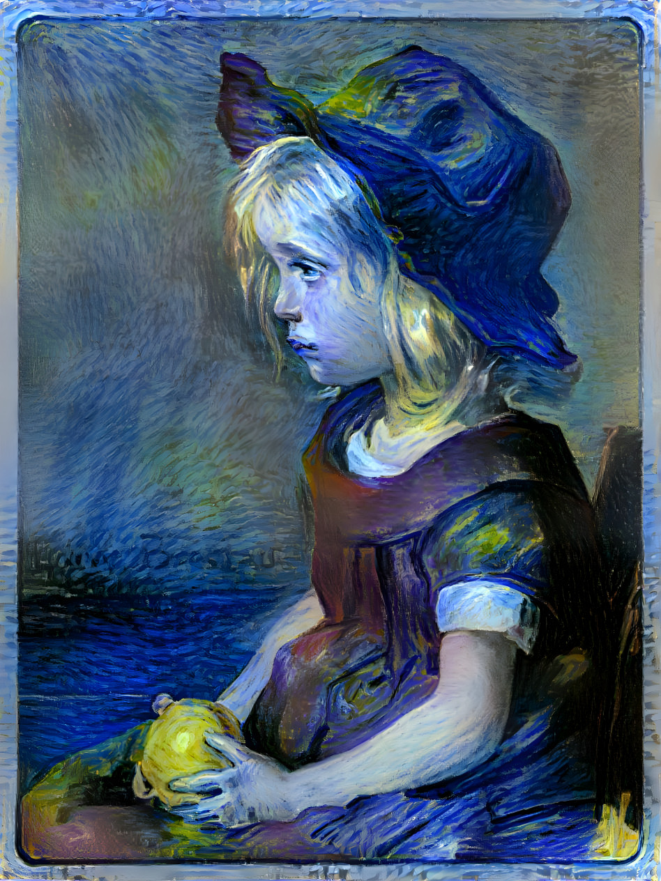 "Little Girl with Apple"