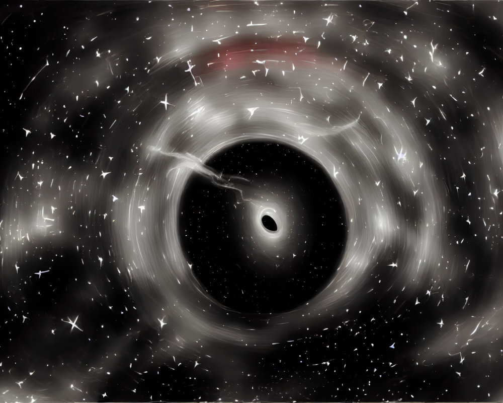 Digital Representation of Black Hole with Swirling Accretion Disk and Energy Jet