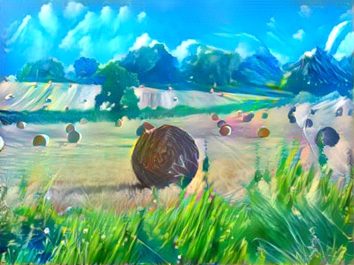 Hay fields