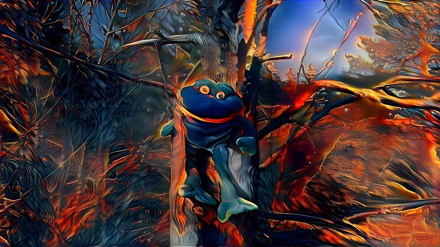 Frog On Tree 