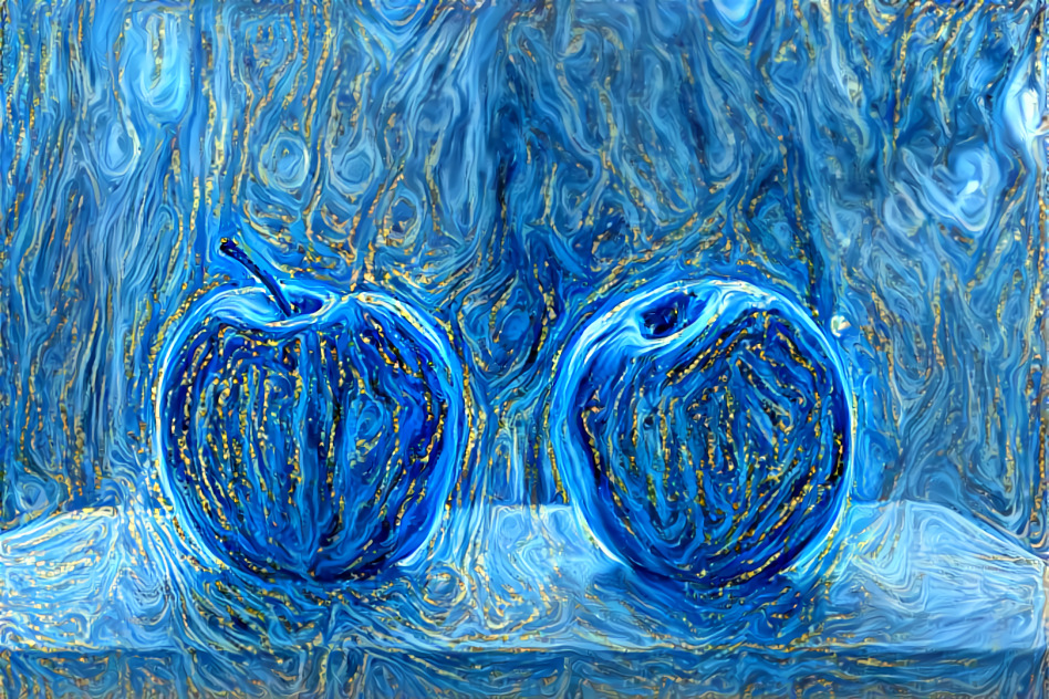 Apples with Blue & Gold