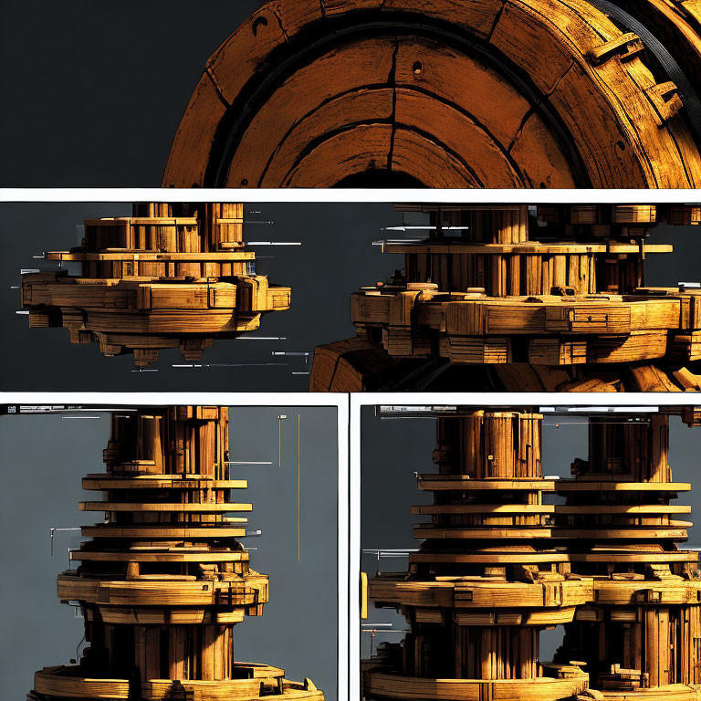 Digital 3D Model Design Process with Wooden Textures Explained