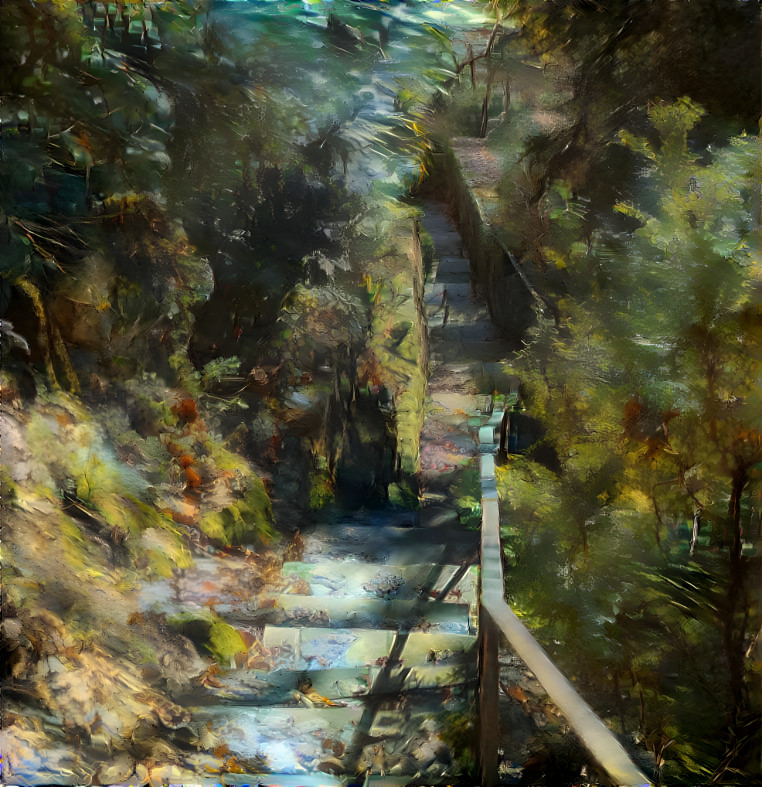 Stair in forest