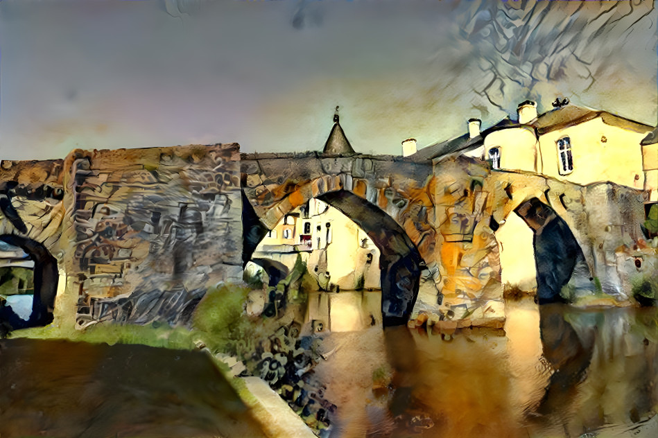 Brassac,(France), old bridge (XII century)