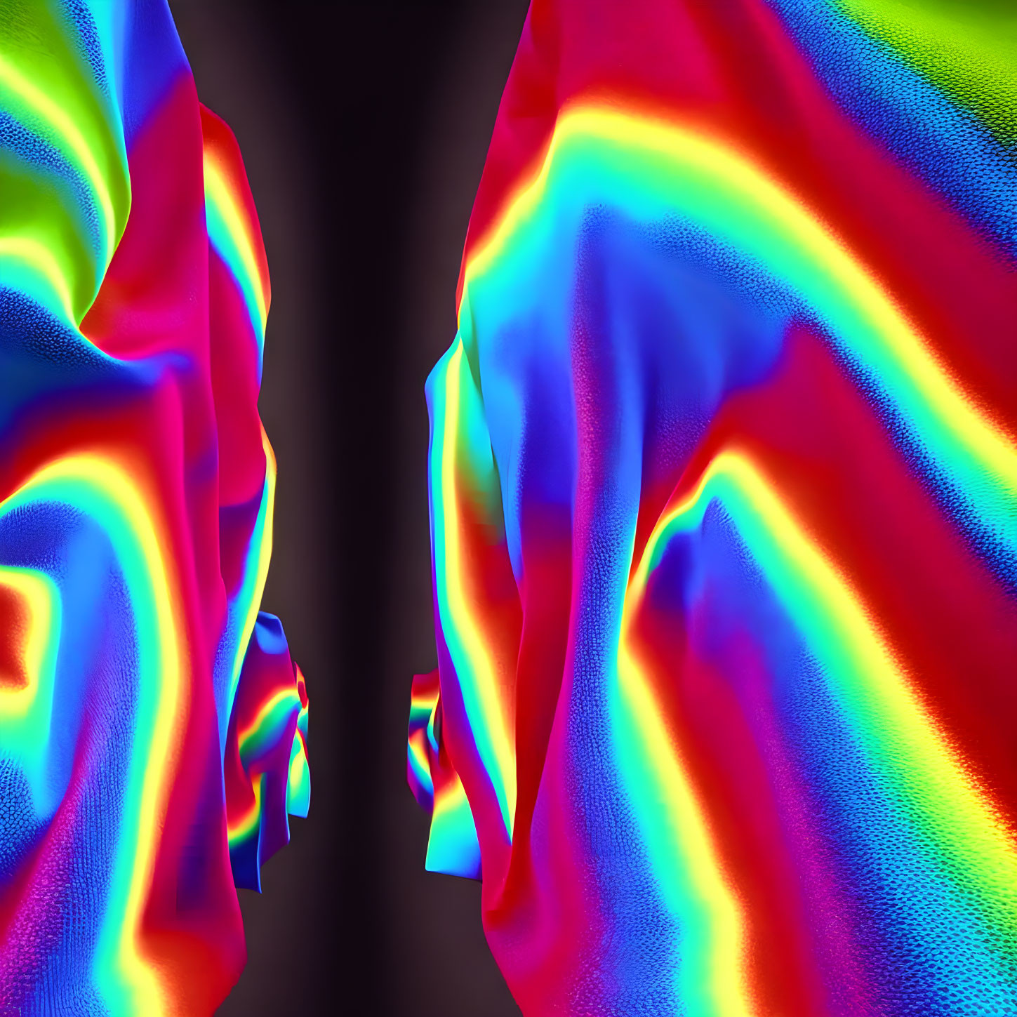 Loud Velveteen Electric Fuzzy Silk Rainbow