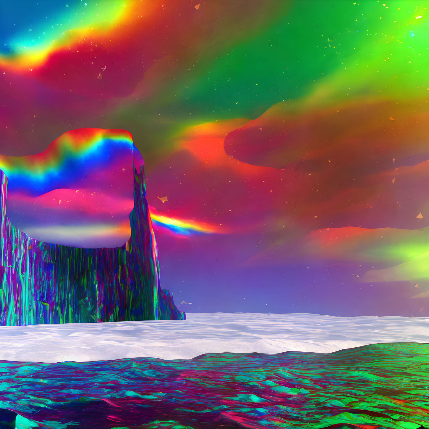 rainbow geocrystalline fortress, ambient air