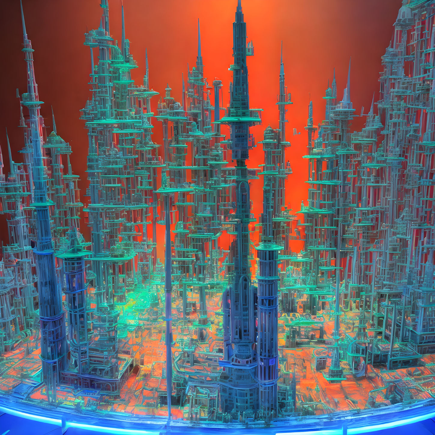 Deepdiorama of A Something City Made of Air