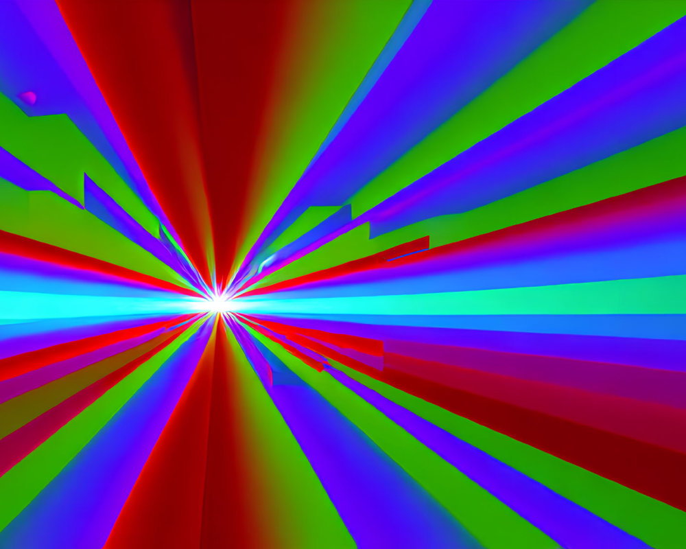 Colorful Abstract Art: Multicolored Burst of Rays