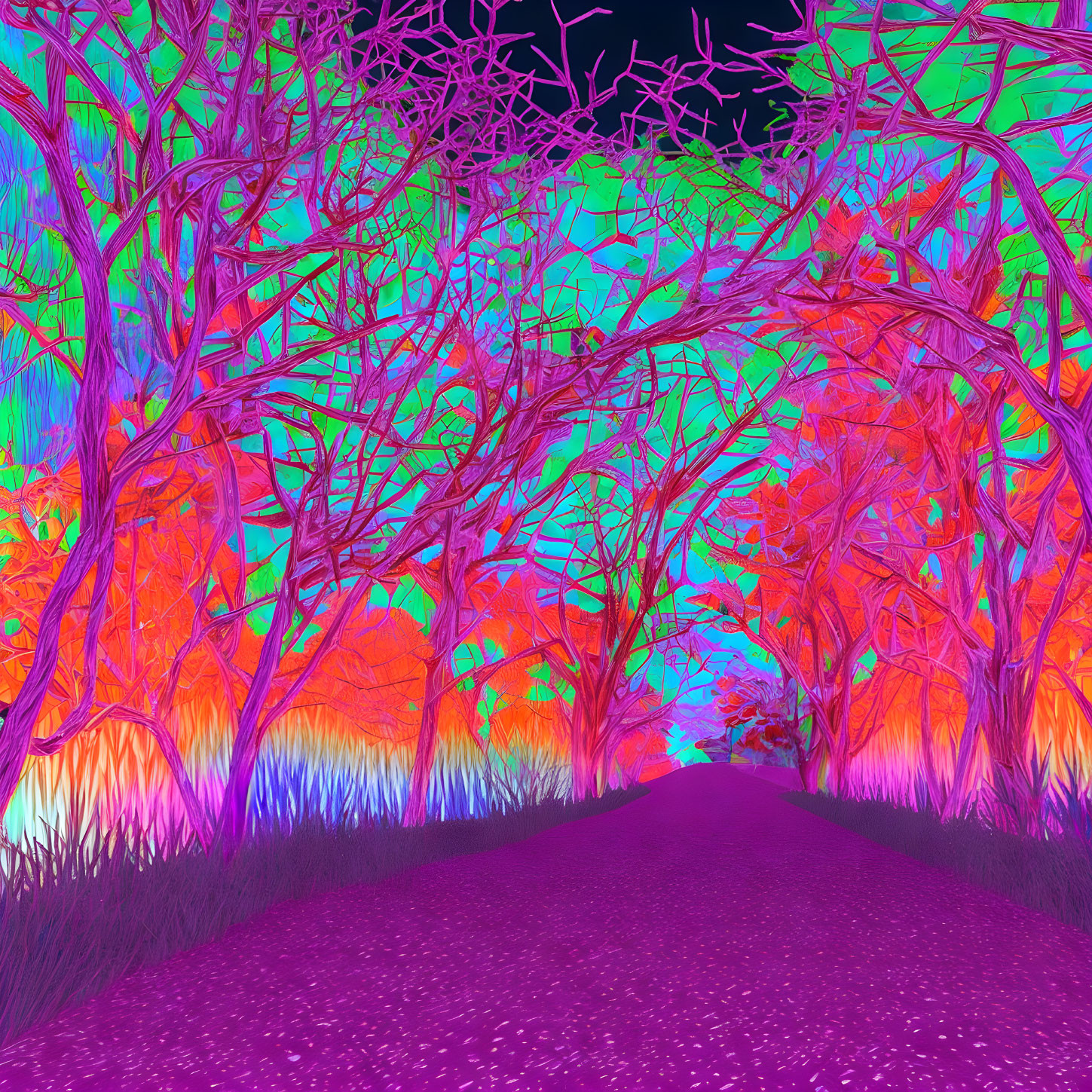 Quasiluminescent Flame Trees with Electroleaves