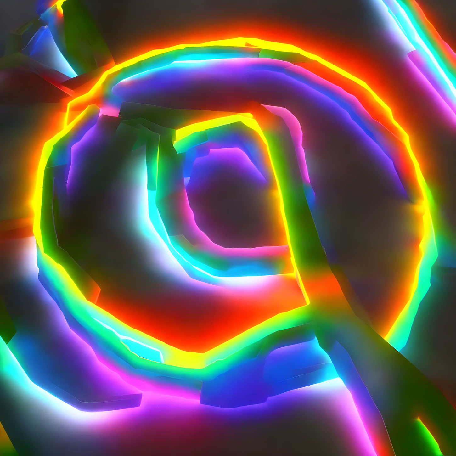 3D hyperluminescent rainbow electrotexture