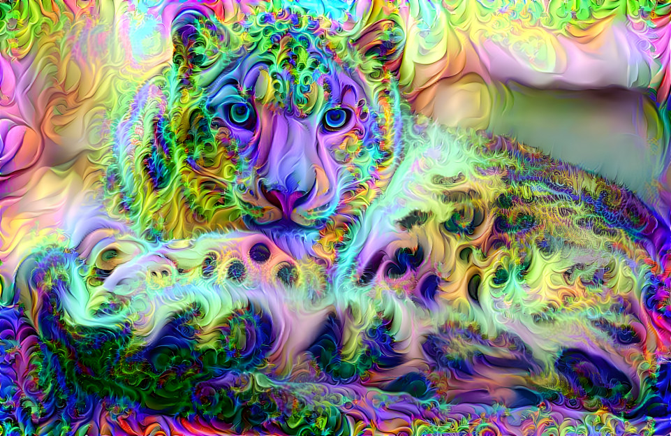 Rainbow Swirly Cat