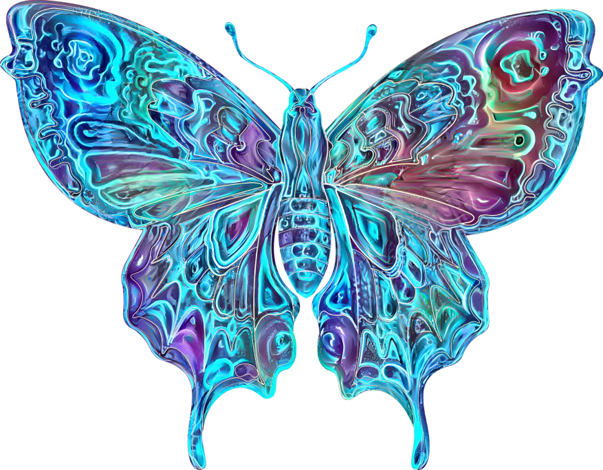 Trippy Blue Butterfly