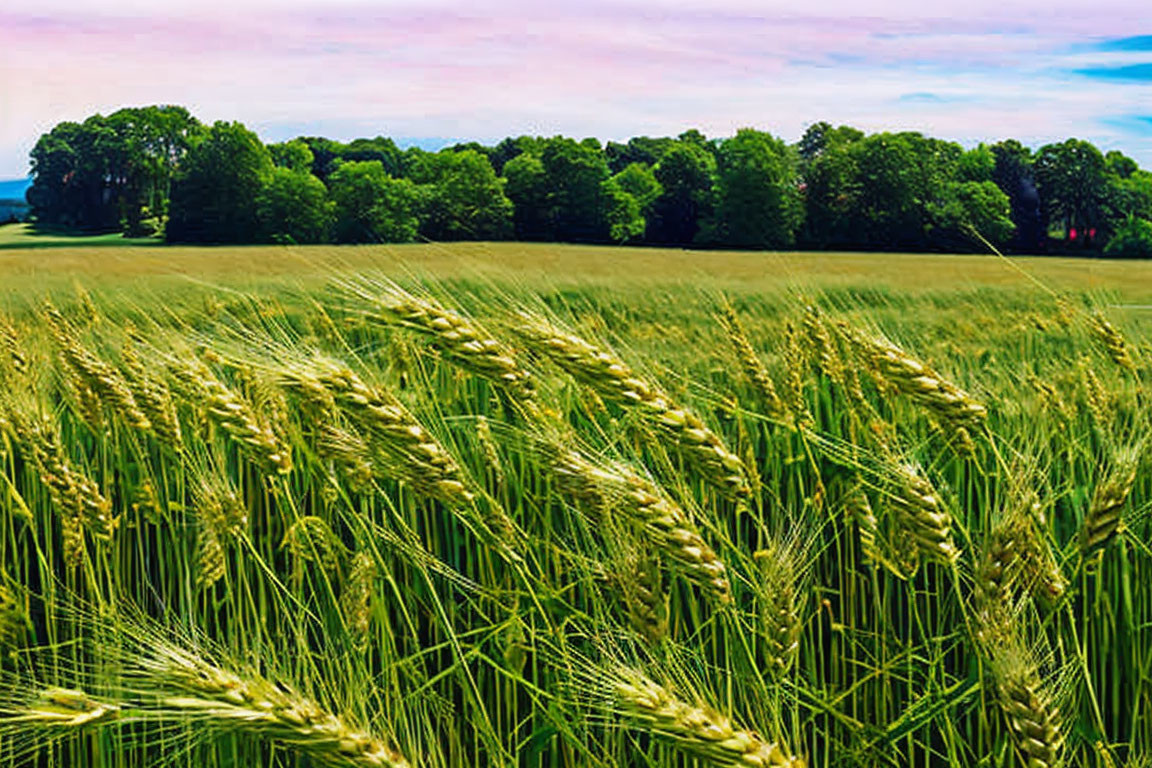wheat fields in the summer
